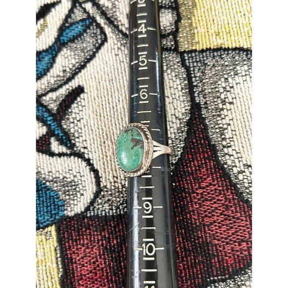 Green Turquoise Sterling Silver Ring - Picture 9 of 9
